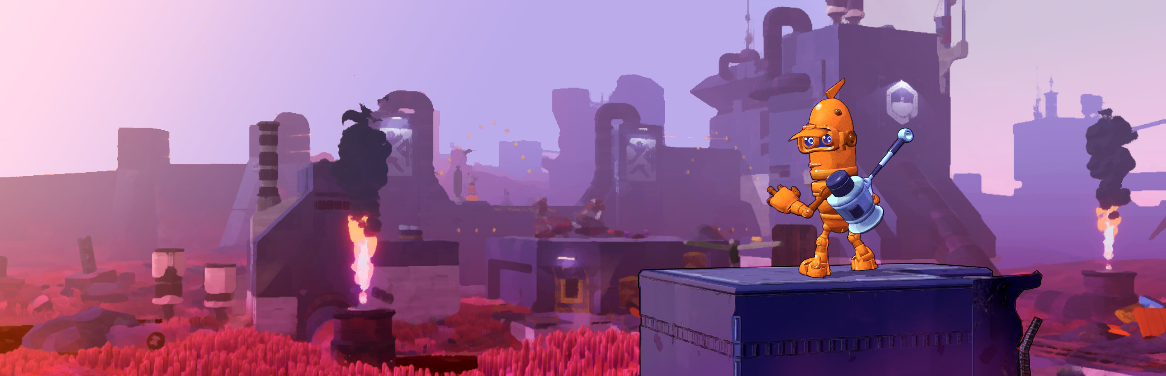 Official Junkster Steam library hero artwork showing game characters and comic-book action